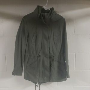 Style & Co Green Utility Jacket with Adjustable Waist